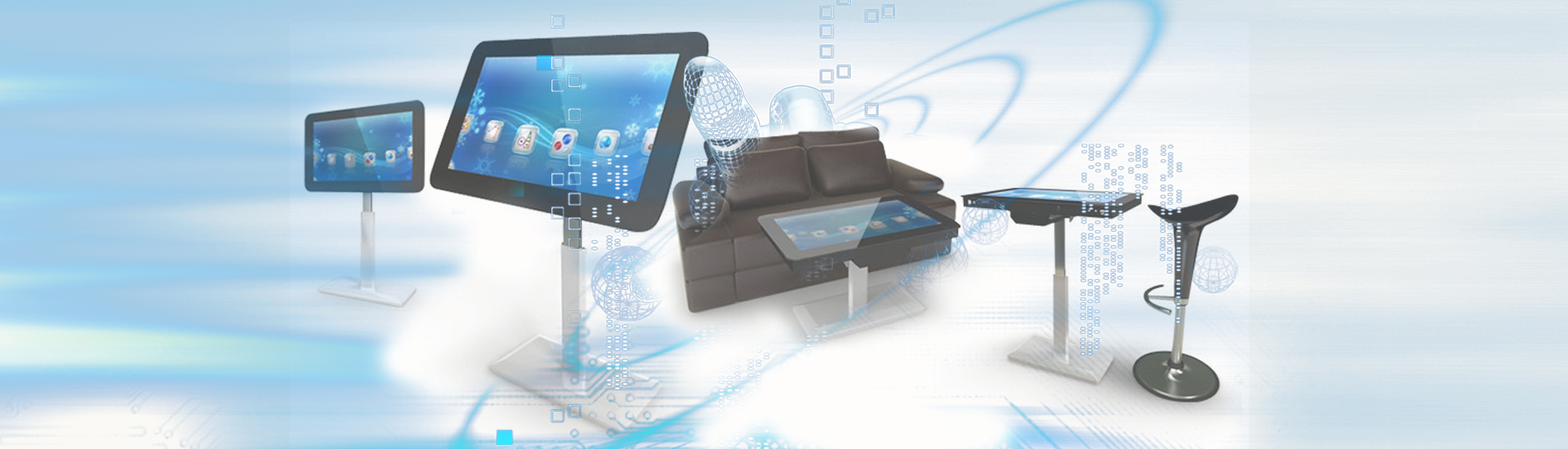 the banner of S Design Table Touch Kiosk 
